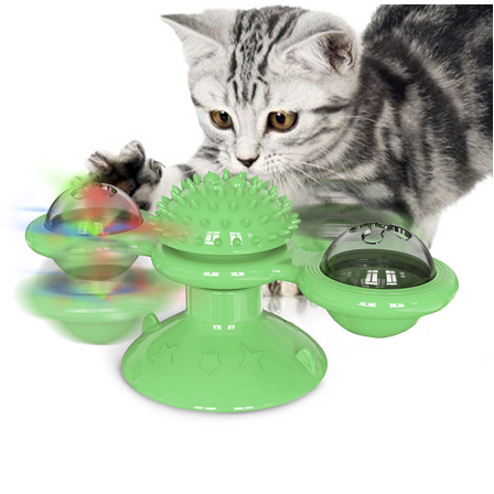 JUGUETE GATOS ANTIESTRES CATNIP TOCADISCO MOLINO VIENTO - 4