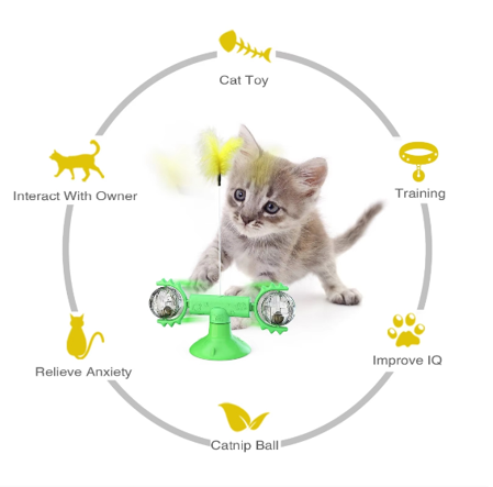 JUGUETE INTERACTIVO GATOS ANTIESTRES MOLINO VIENTO CAT TOYS - 4