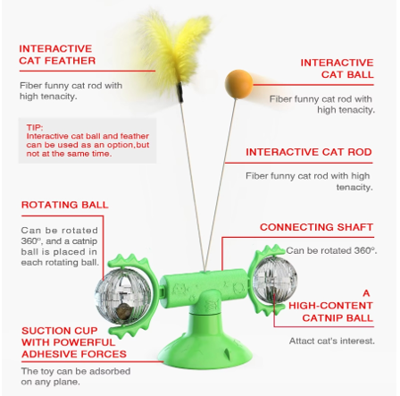 JUGUETE INTERACTIVO GATOS ANTIESTRES MOLINO VIENTO CAT TOYS - 5