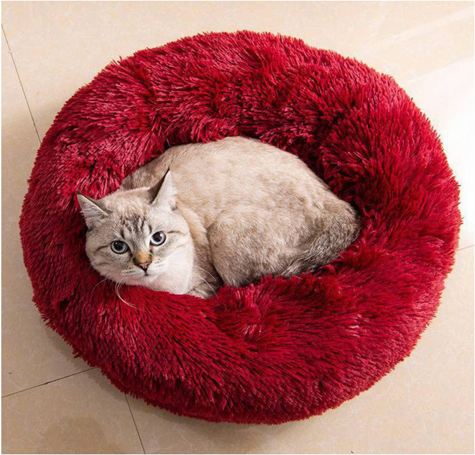 CAMA PERROS Y GATOS ANTIESTRÉS FELPA 60CM - 5