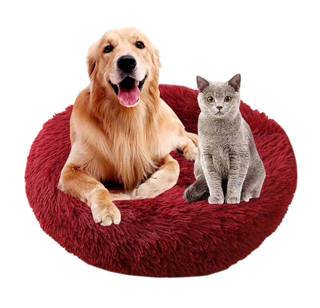 CAMA PERROS Y GATOS ANTIESTRÉS FELPA 60CM - 7