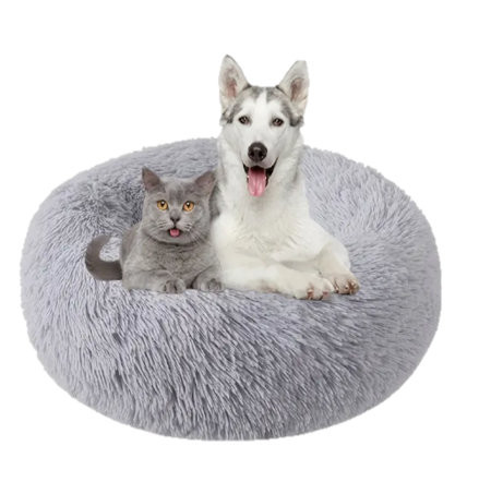 CAMA PERROS Y GATOS ANTIESTRÉS FELPA 80CM - 6