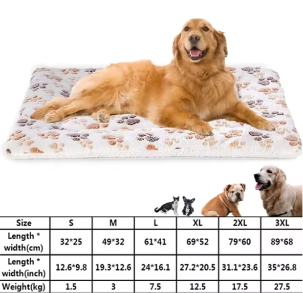 ALFOMBRILLA SUAVE MASCOTA PERRO GATO MANTA ACOLCHADA 69X48CM - 12