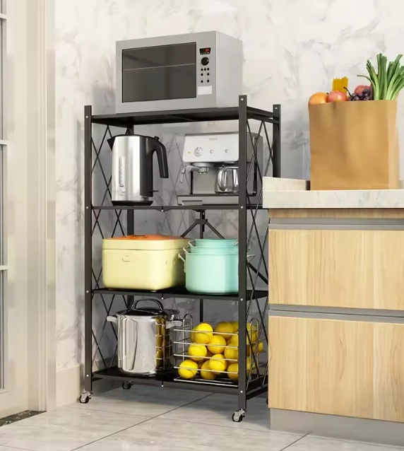 ESTANTE PLEGABLE RACK METALICO ORGANIZADOR MULTIUSO 4 NIVELES - 2