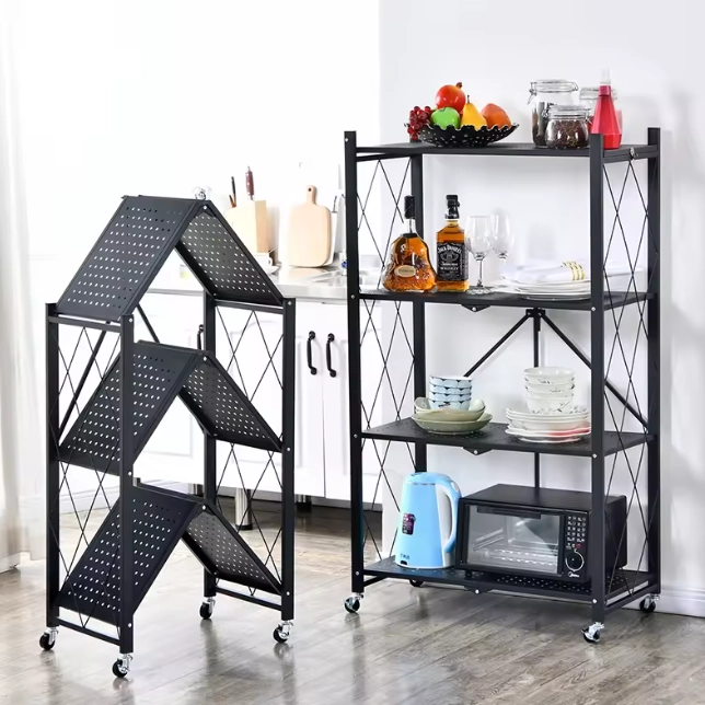 ESTANTE PLEGABLE RACK METALICO ORGANIZADOR MULTIUSO 4 NIVELES - 7