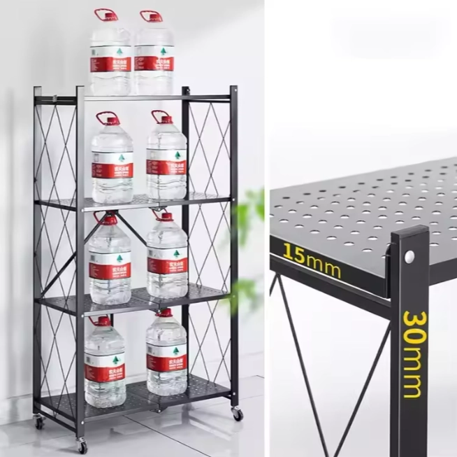 ESTANTE PLEGABLE RACK METALICO ORGANIZADOR MULTIUSO 4 NIVELES - 11