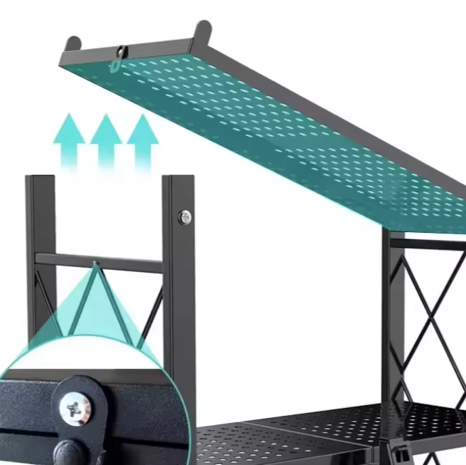 ESTANTE PLEGABLE RACK METALICO ORGANIZADOR MULTIUSO 5 NIVELES - 7