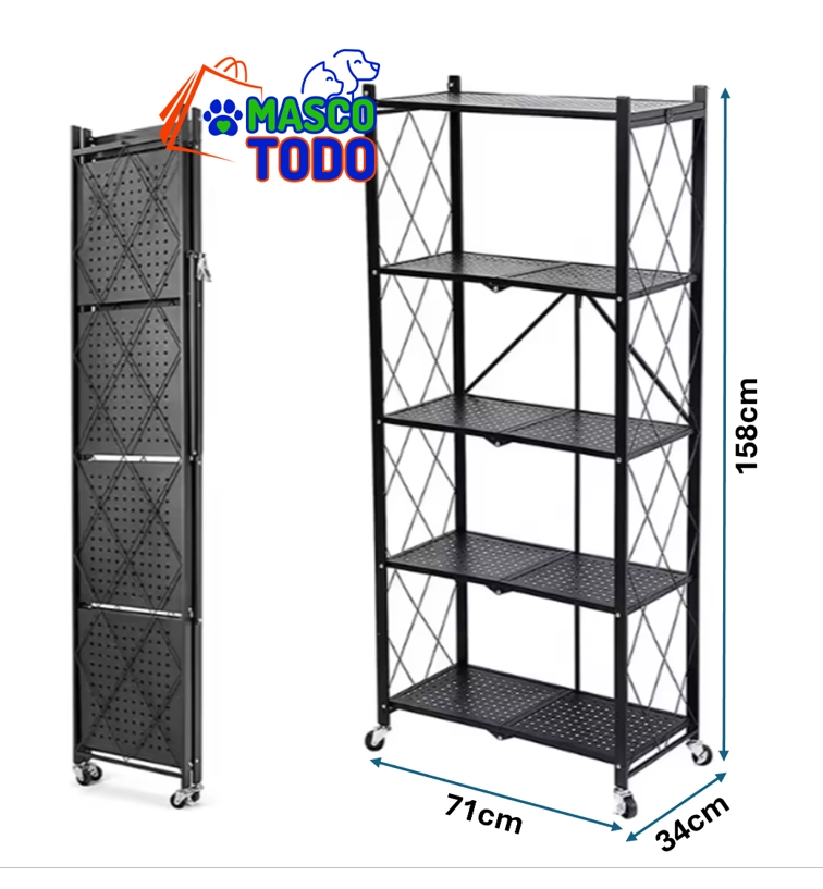 ESTANTE PLEGABLE RACK METALICO ORGANIZADOR MULTIUSO 5 NIVELES - 8