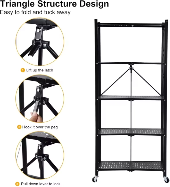 ESTANTE PLEGABLE RACK METALICO ORGANIZADOR MULTIUSO 5 NIVELES - 10