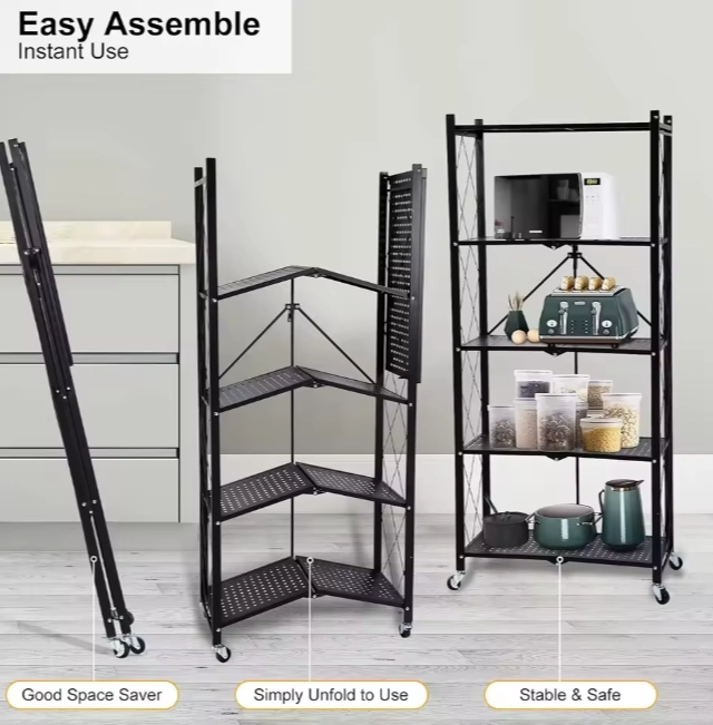 ESTANTE PLEGABLE RACK METALICO ORGANIZADOR MULTIUSO 5 NIVELES - 13