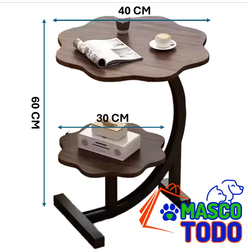 MESA FLOR LIVING LATERAL, MESA AUXILIAR CENTRO 2 NIVELES - 4