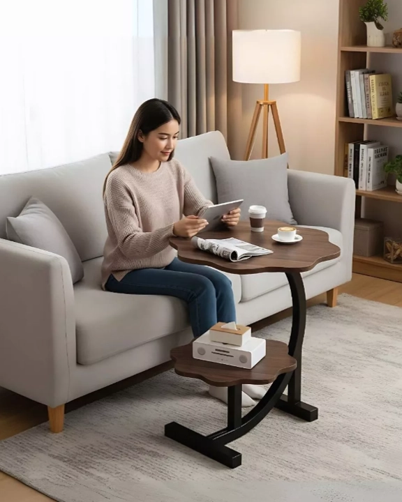 MESA FLOR LIVING LATERAL, MESA AUXILIAR CENTRO 2 NIVELES - 5