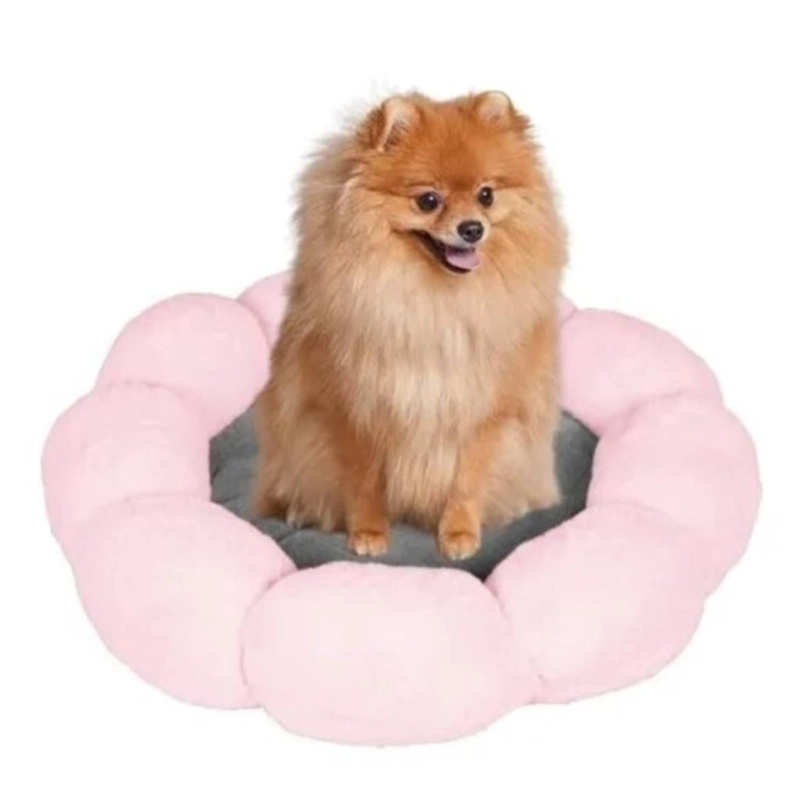 CAMA ANTIESTRE S FLOR PARA MASCOTAS PERROS GATOS 55CM X 55CM - 5