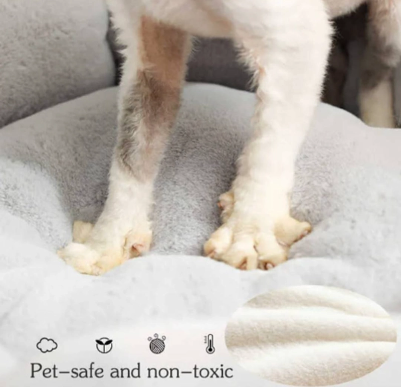 CAMA ANTIESTRE S FLOR PARA MASCOTAS PERROS GATOS 55CM X 55CM - 7