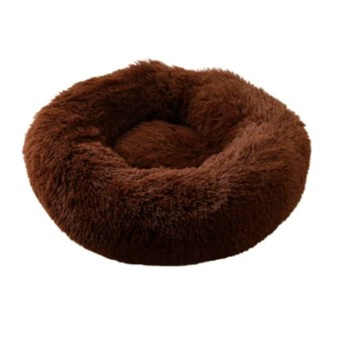 CAMA ANTIESTRE S FELPA PARA MASCOTAS PERROS GATOS 80CM CAFE - 9