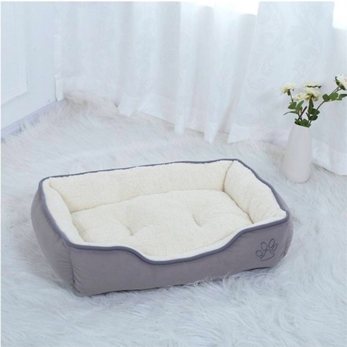 CAMA PREMIUM 2 PIEZAS PARA MASCOTAS COLOR TALLA S GRIS - 1