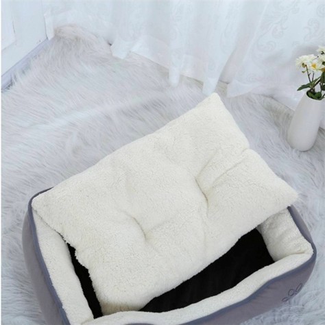 CAMA PREMIUM 2 PIEZAS PARA MASCOTAS COLOR TALLA S GRIS - 2