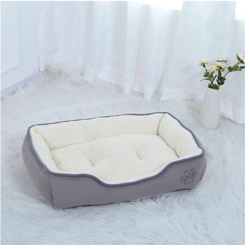 CAMA PREMIUM 2 PIEZAS PARA MASCOTAS COLOR TALLA M GRIS - 1