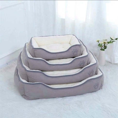 CAMA PREMIUM 2 PIEZAS PARA MASCOTAS COLOR TALLA M GRIS - 4