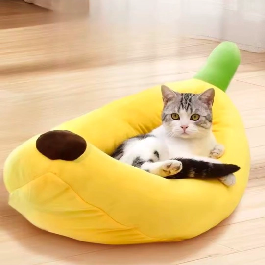 CAMA BANANA ULTRASUAVE PARA MASCOTAS PERROS GATOS TALLA M - 2