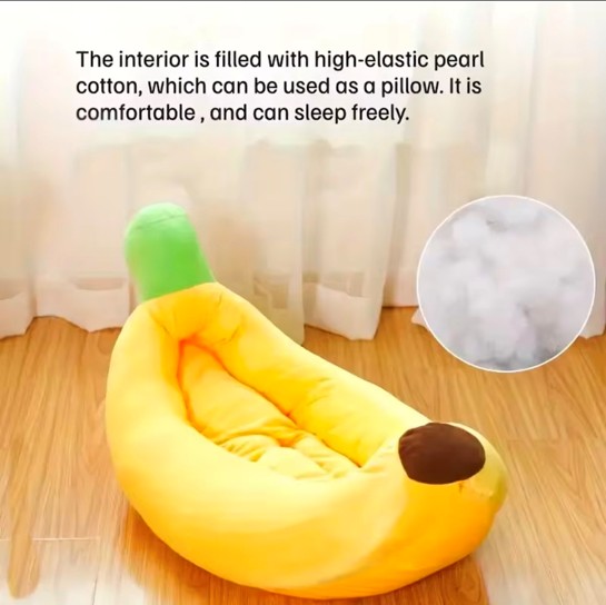 CAMA BANANA ULTRASUAVE PARA MASCOTAS PERROS GATOS TALLA M - 3