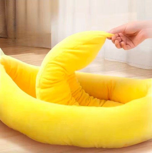 CAMA BANANA ULTRASUAVE PARA MASCOTAS PERROS GATOS TALLA M - 6