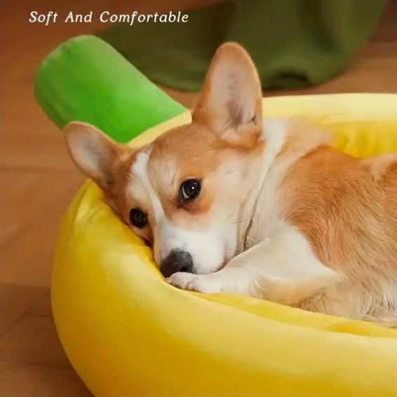 CAMA BANANA ULTRASUAVE PARA MASCOTAS PERROS GATOS TALLA M - 7