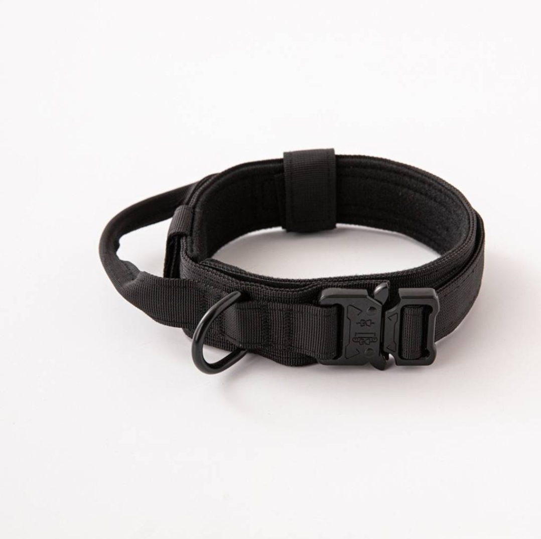 COLLAR TACTICO PARA MASCOTAS PERROS COLOR NEGRO - 3