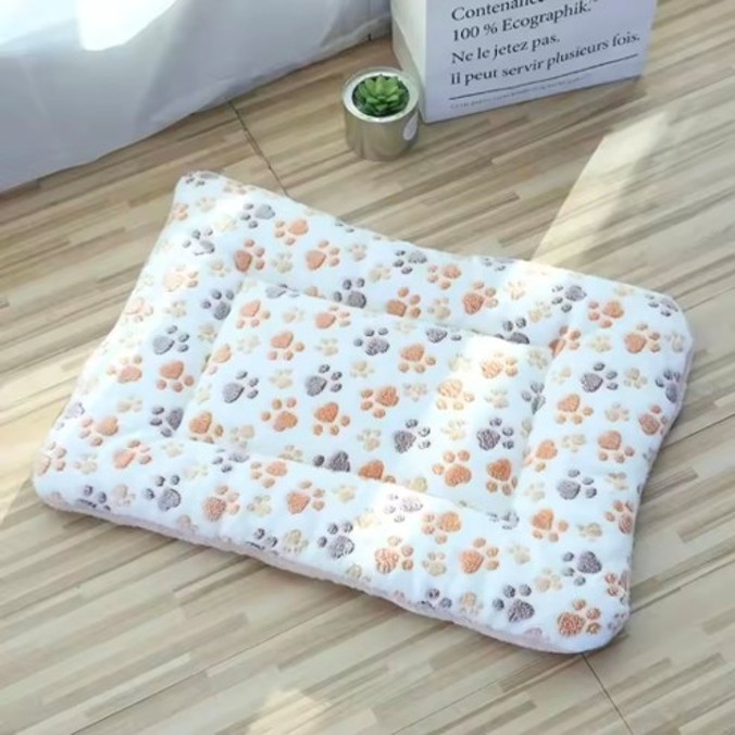ALFOMBRILLA SUAVE MASCOTA PERRO GATO MANTA ACOLCHADA 100X70CM - 1