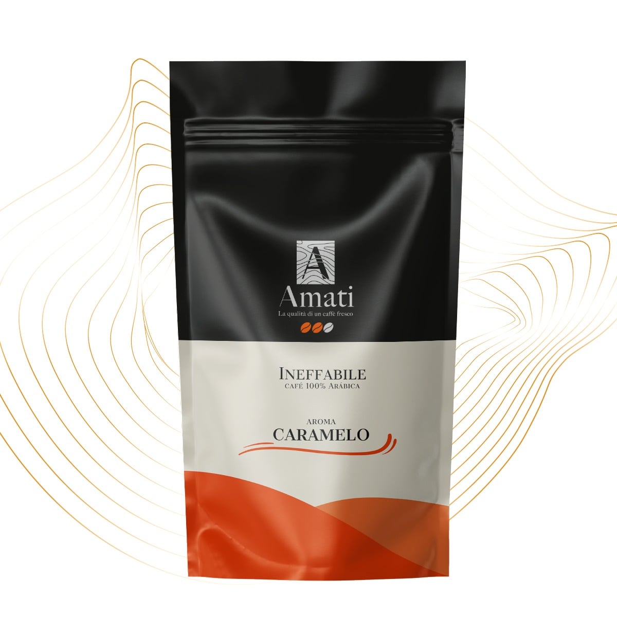 CAFÉ AMATI MOLIDO AROMATIZADO CARAMELO 250 GR. - 1