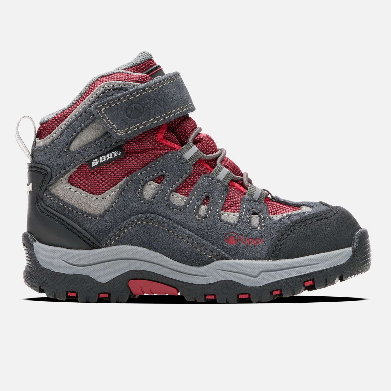BOTÍN LIPPI GRIS ROJO NIÑO PUELO CS HI VELCRO - 1