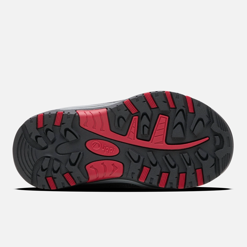 BOTÍN LIPPI GRIS ROJO NIÑO PUELO CS HI VELCRO - 3