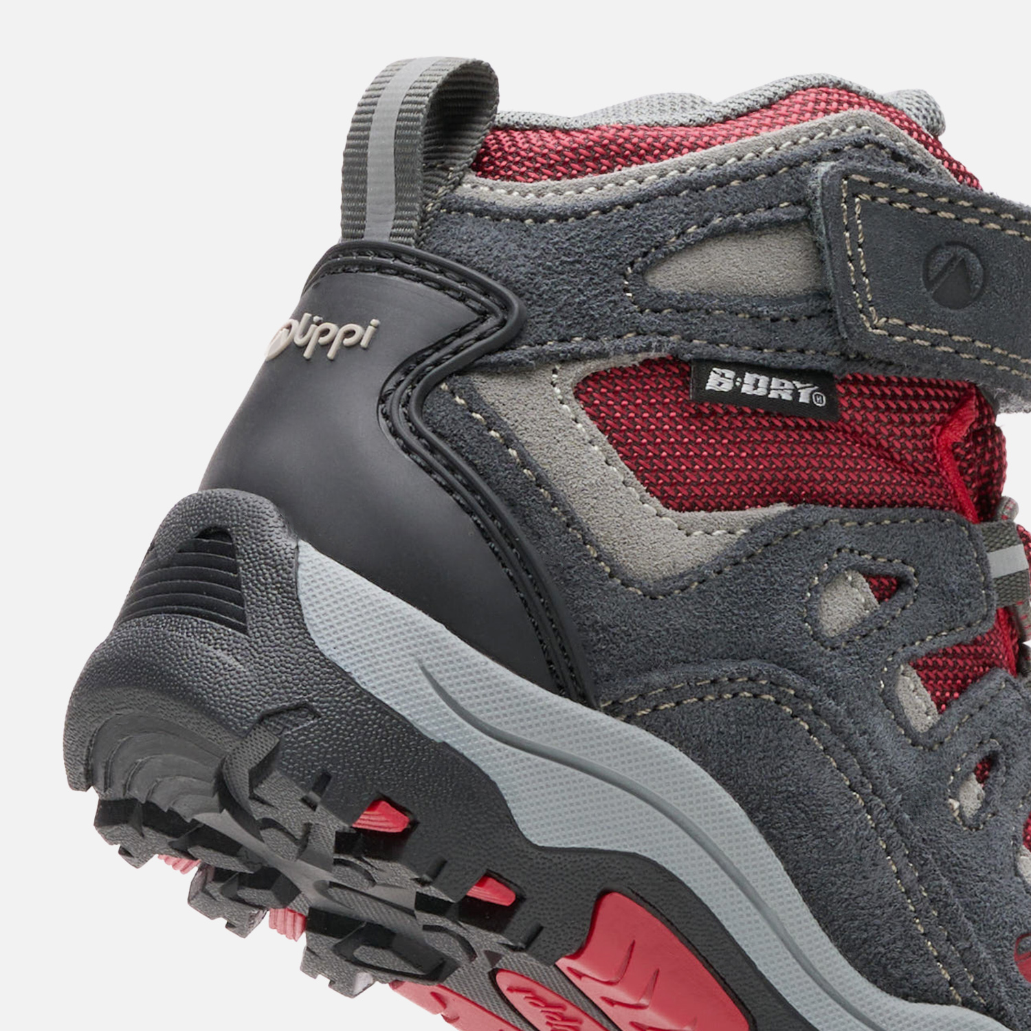 BOTÍN LIPPI GRIS ROJO NIÑO PUELO CS HI VELCRO - 8