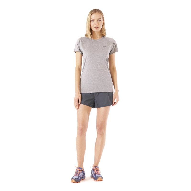 POLERA MUJER CORE Q-DRY T-SHIRT MELANGE GRIS CLARO LIPPI - 8