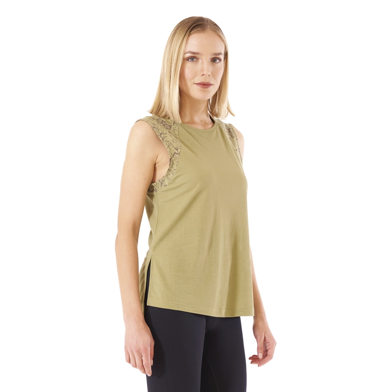 POLERA MUJER SIN MANGAS SUNSET CAQUI - 3
