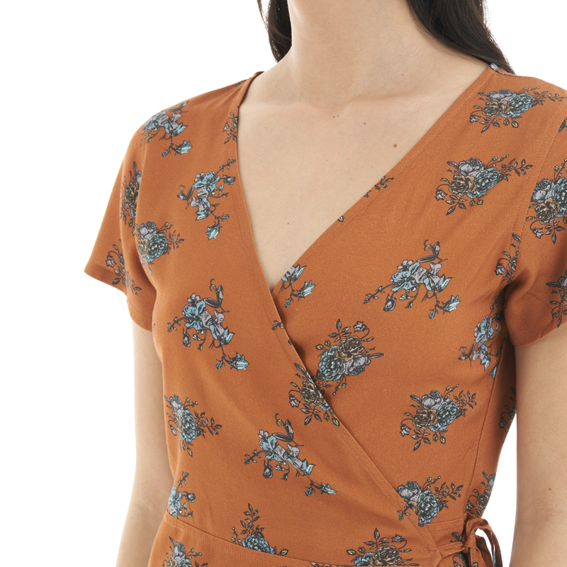 VESTIDO MUJER AFLORA DAMASCO PRINT HAKA HONU - 8