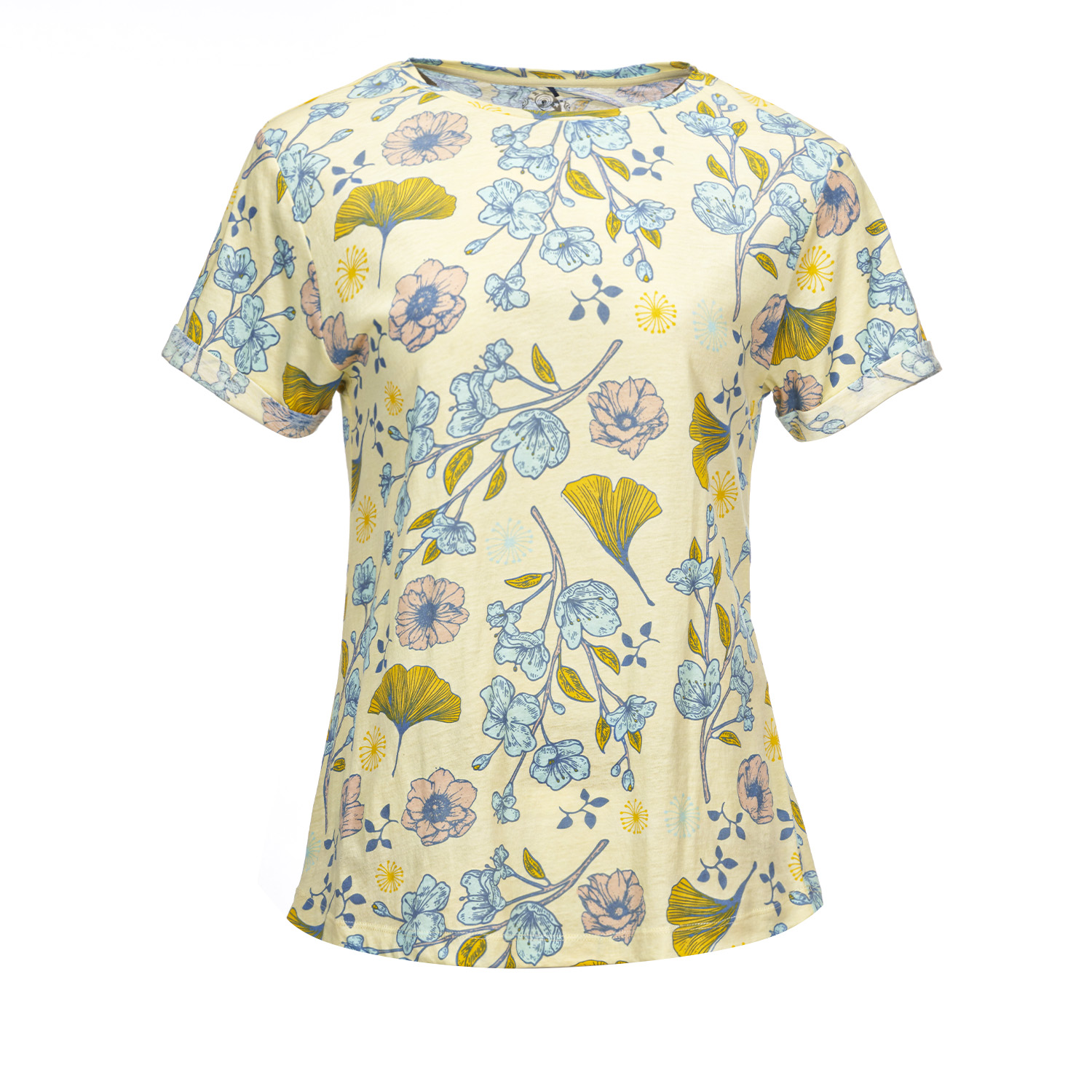 POLERA MUJER FLORA AMARILLO HAKA HONU - 1