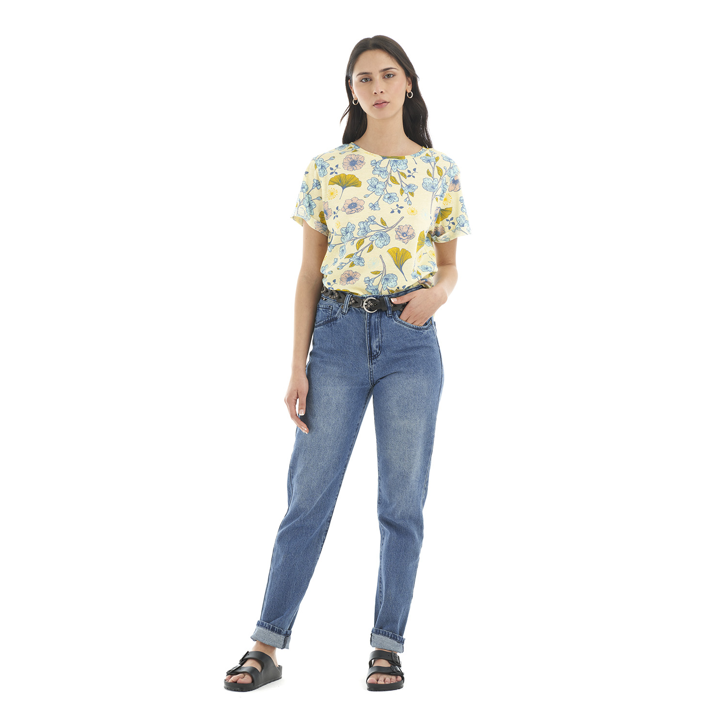 POLERA MUJER FLORA AMARILLO HAKA HONU - 8