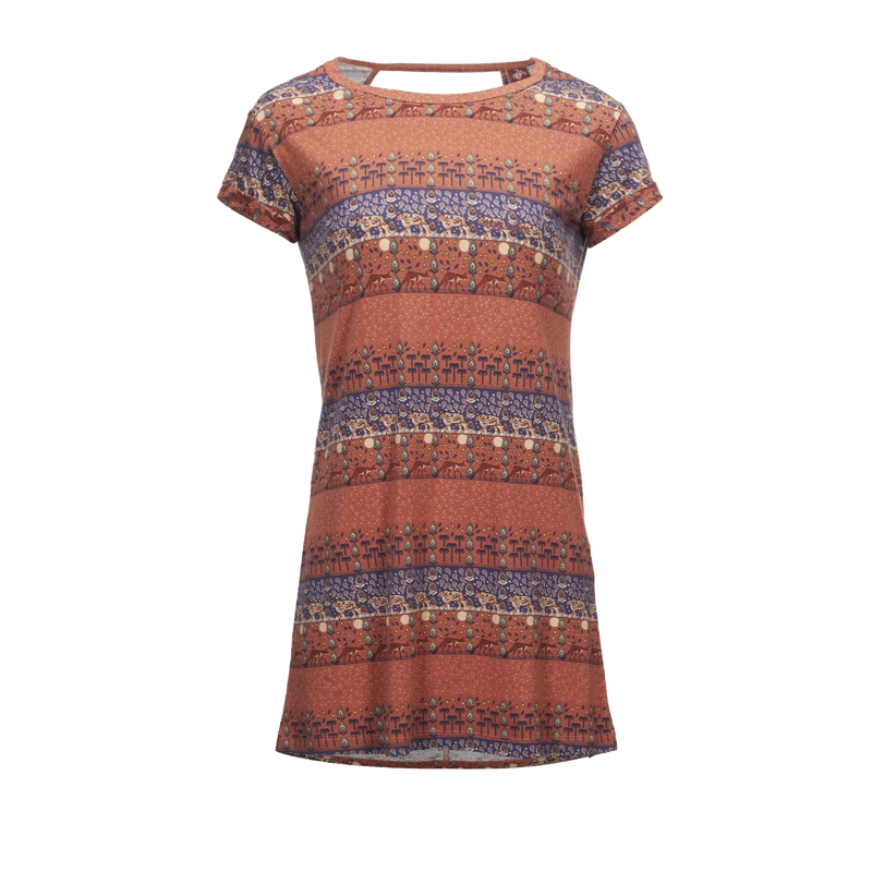 VESTIDO MUJER PALOMITA DAMASCO PRINT HAKA HONU - 1