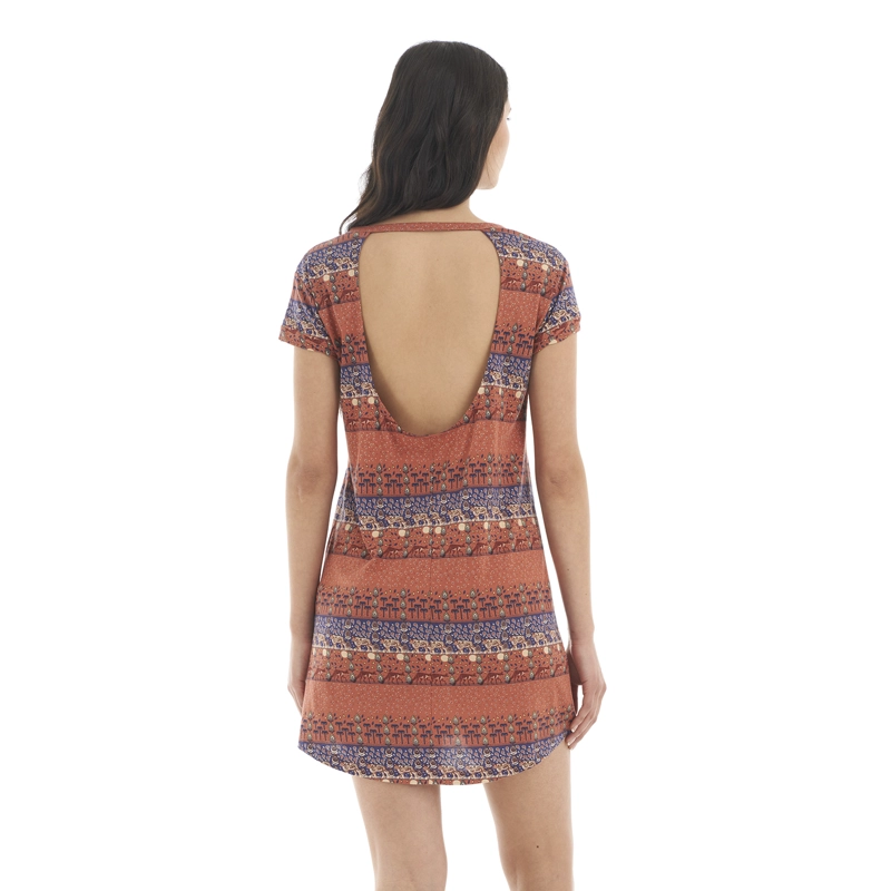 VESTIDO MUJER PALOMITA DAMASCO PRINT HAKA HONU - 6