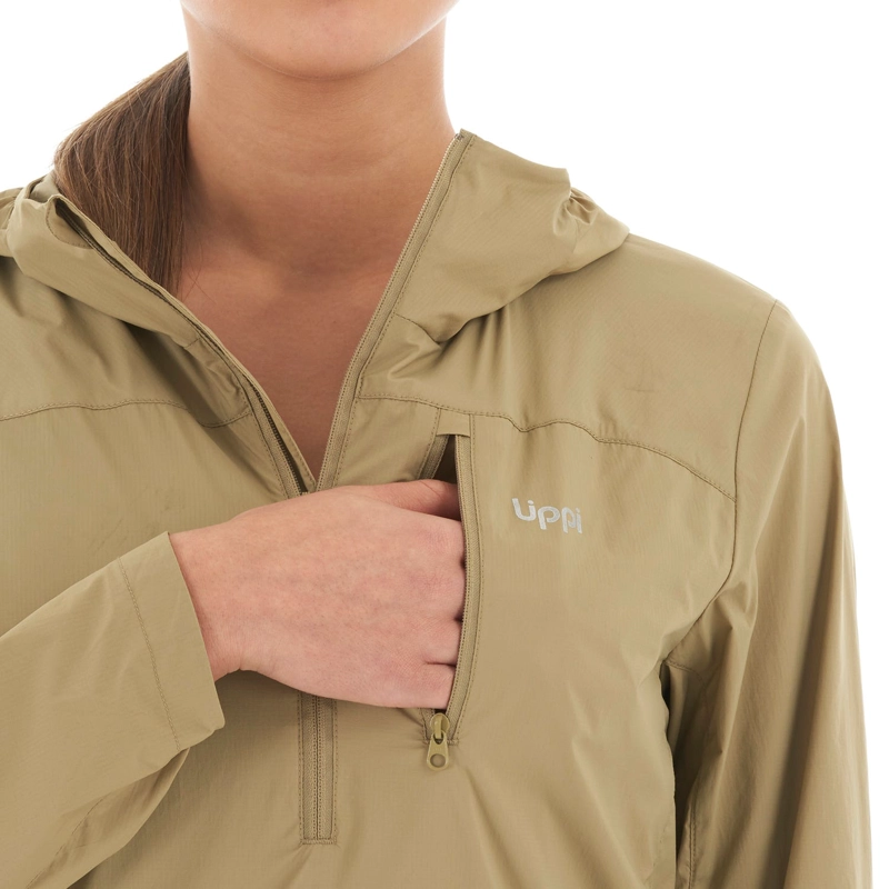 CHAQUETA MUJER SPRY WINDBREAKER 14 ZIP HOODY JACKET OLIVA LIPPI - 9