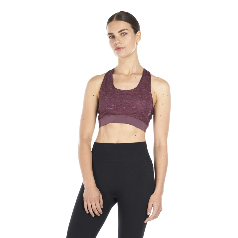 PETO MUJER IN-MOTION CROSSBACK BRA MELANGE LILA LIPPI - 2