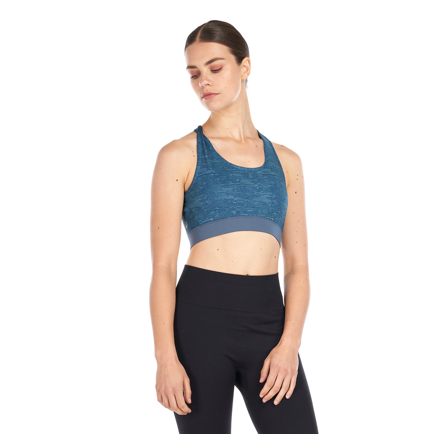 PETO MUJER IN-MOTION CROSSBACK BRA MELANGE CELESTE LIPPI - 2