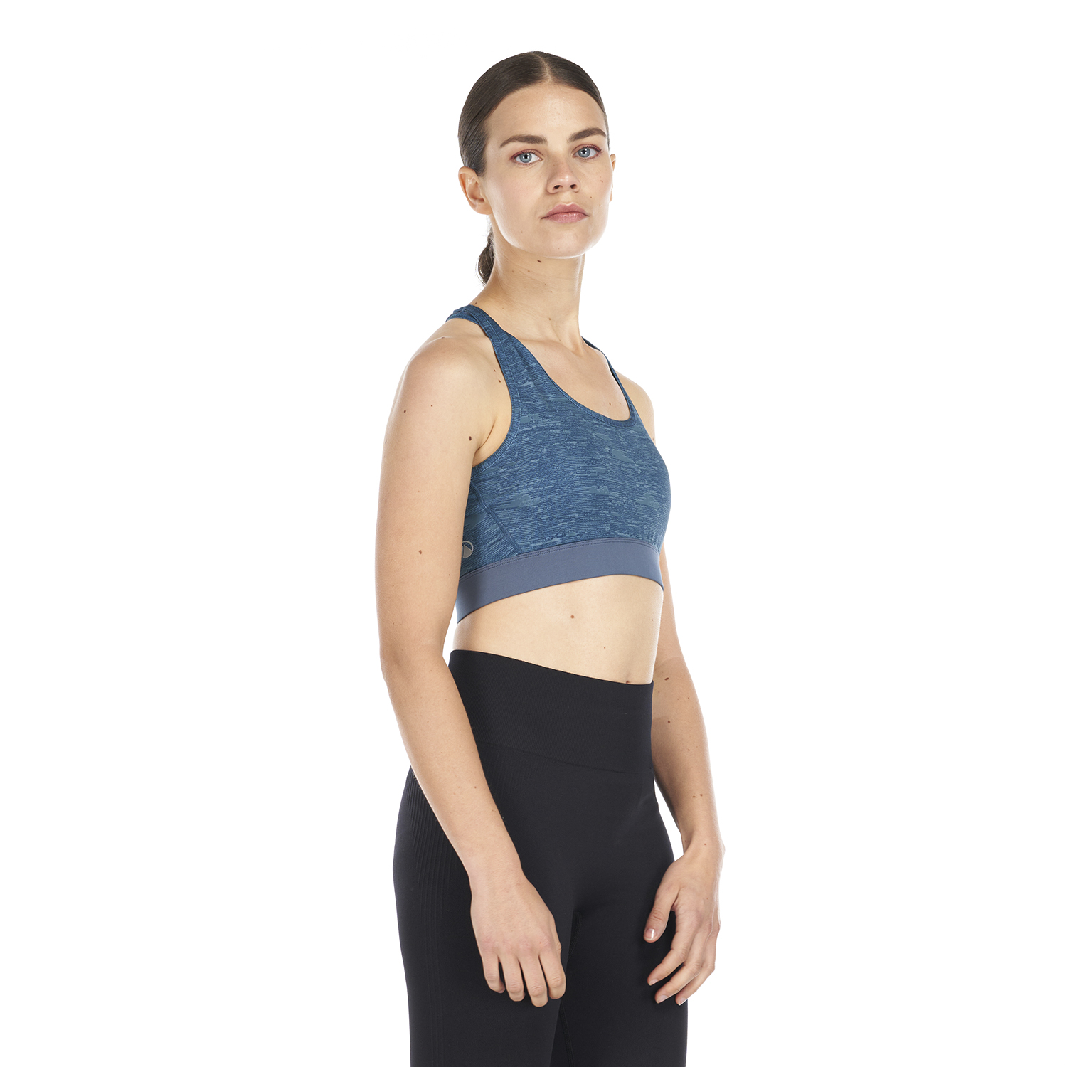 PETO MUJER IN-MOTION CROSSBACK BRA MELANGE CELESTE LIPPI - 3
