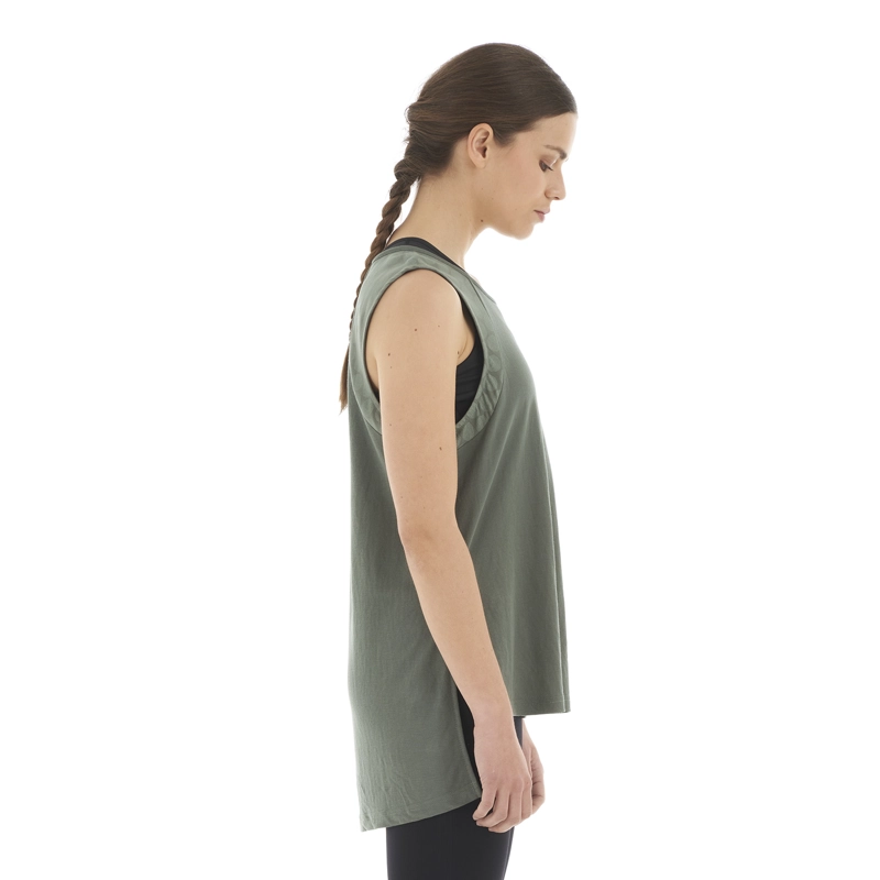 POLERA MUJER SUNSET T-SHIRT VERDE GRISACEO LIPPI - 4