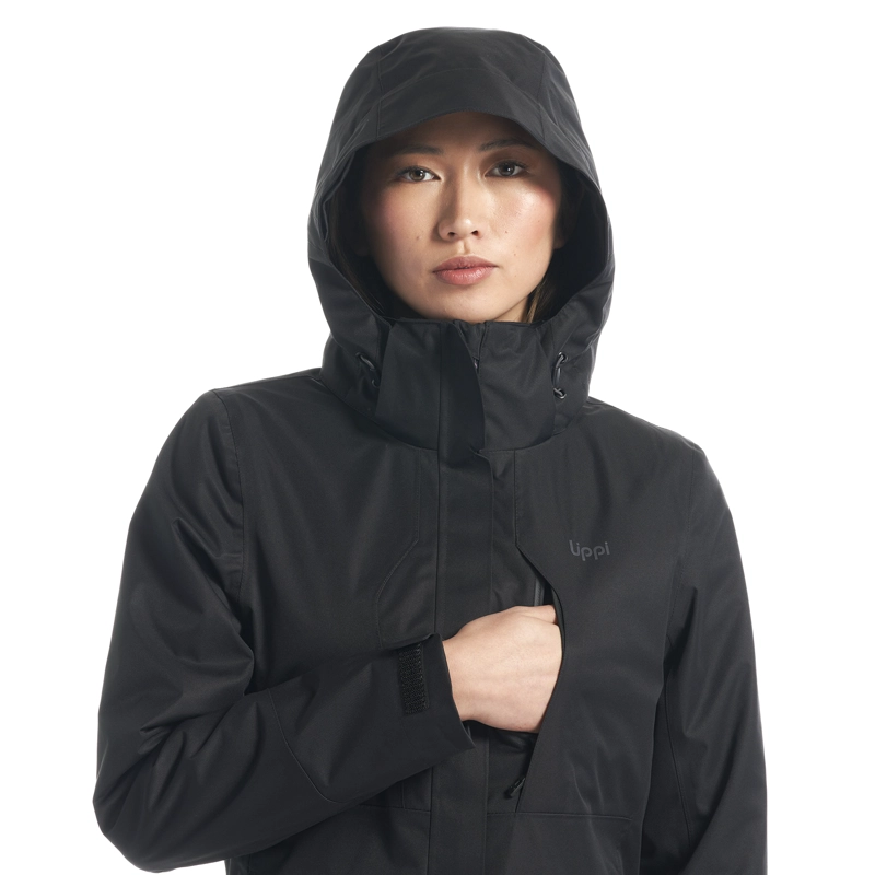 CHAQUETA MUJER TRES CRUCES FUSION-3 HOODY JACKET NEGRO / NEGRO LIPPI V22 - 7