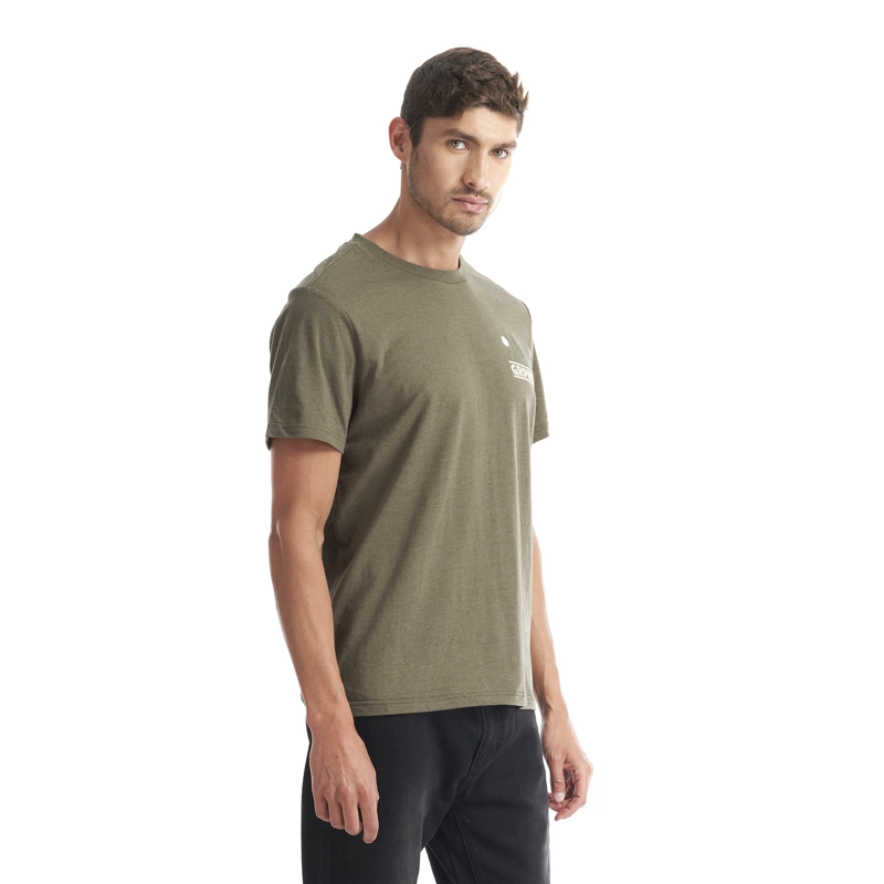 POLERA HOMBRE LIQUEN VERDE MELANGE GEOGRAPHY - 3