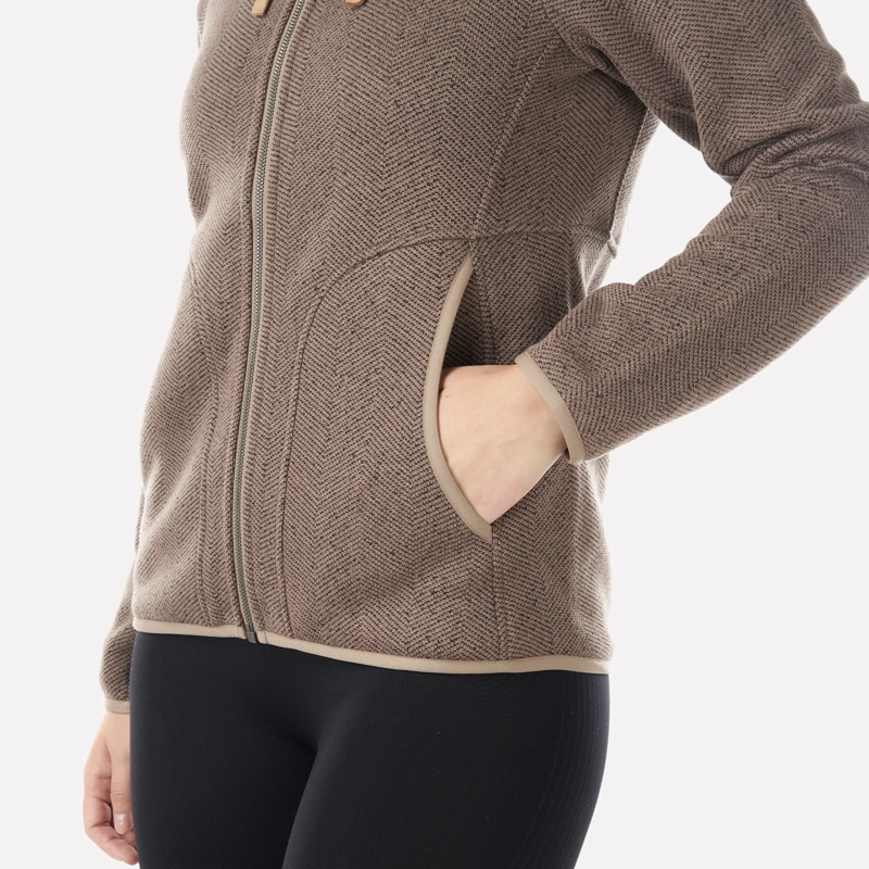 POLAR MUJER ALAMO BLEND-PRO HOODY JACKET TAUPE LIPPI V23 - 5