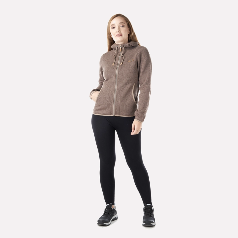 POLAR MUJER ALAMO BLEND-PRO HOODY JACKET TAUPE LIPPI V23 - 6