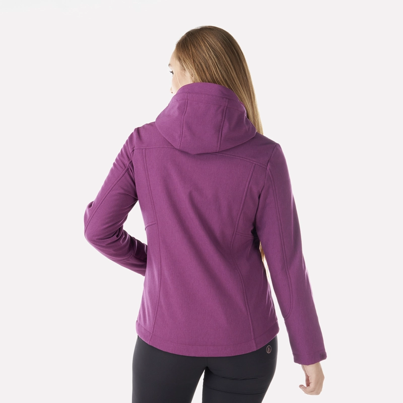 CHAQUETA MUJER MACAYA SOFTSHELL HOODY JACKET MELANGE PURPURA LIPPI - 3